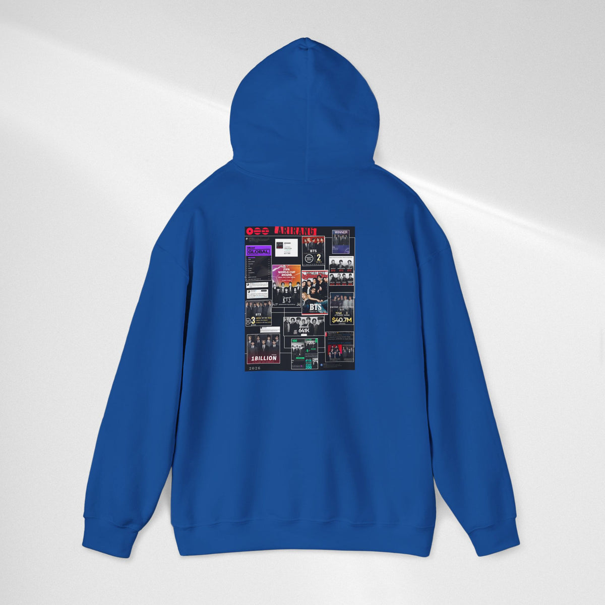 BTS Collage Hoodie — Retro Music Posters Graphic Sweatshirt