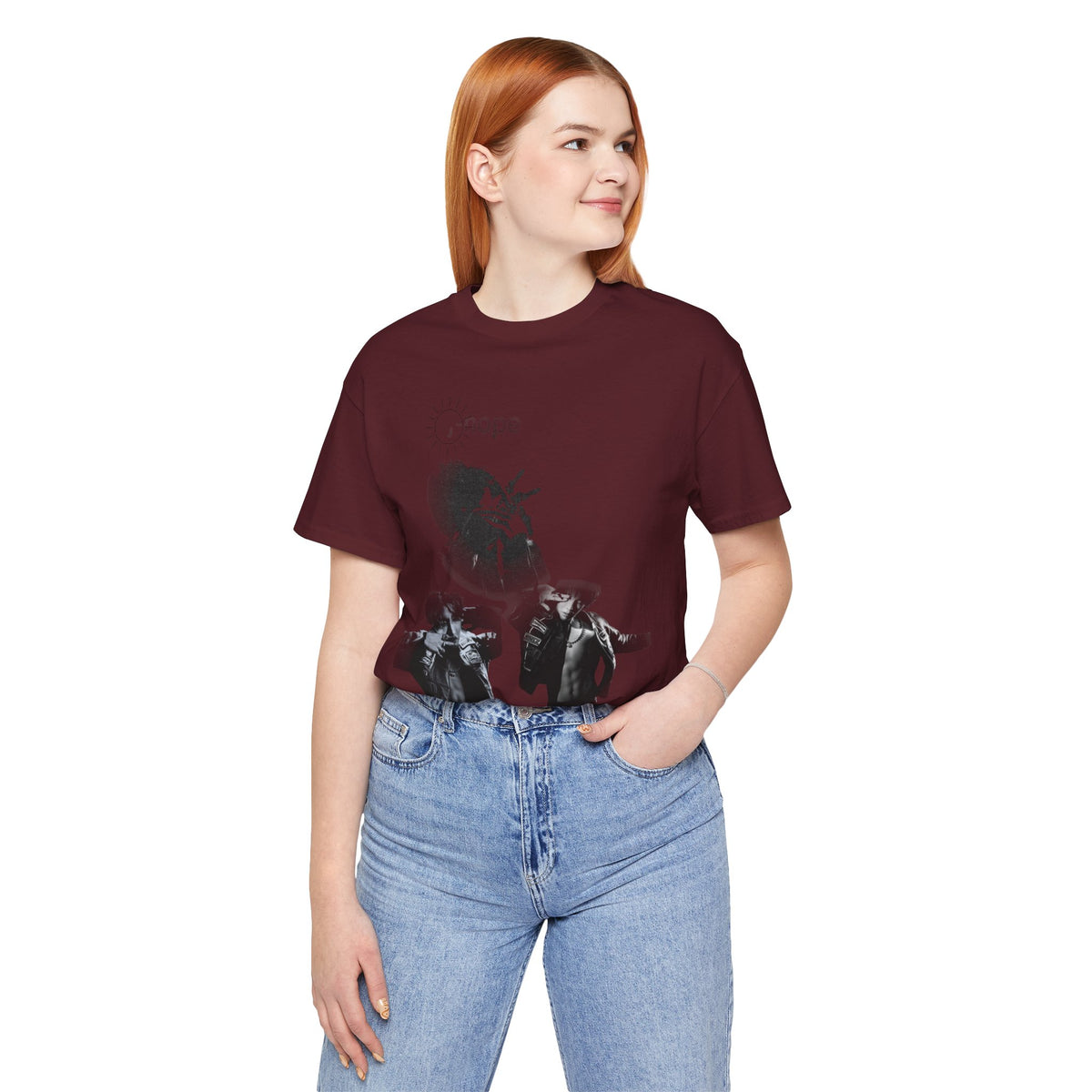 J HOPE T-Shirt — Grunge Black & White Band Photo Tee (Hope)