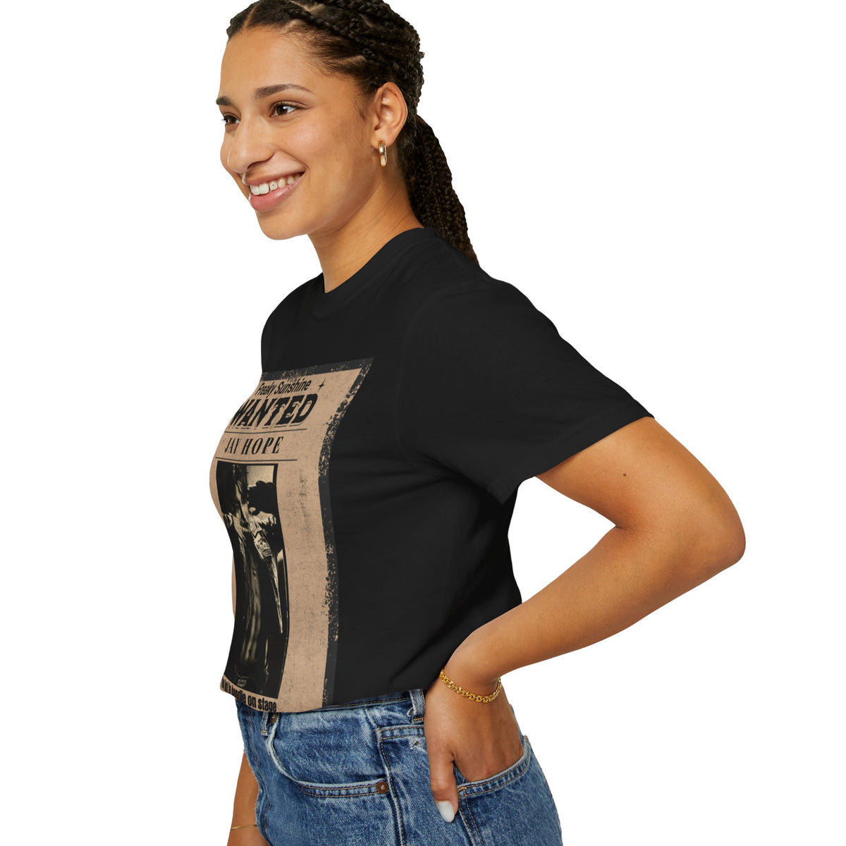 Wanted Poster Graphic T-Shirt — "Freaky Sunshine: Jay Hope" Vintage Style