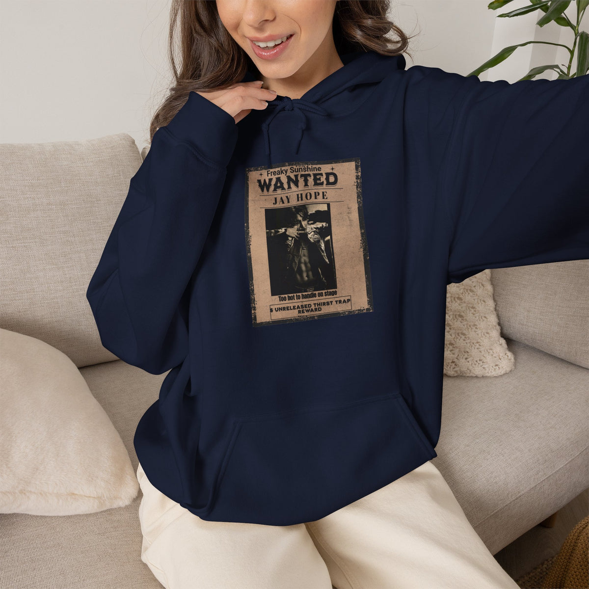 Wanted Poster Hoodie - Vintage 'WANTED: Jay Hope' Graphic Sweatshirt