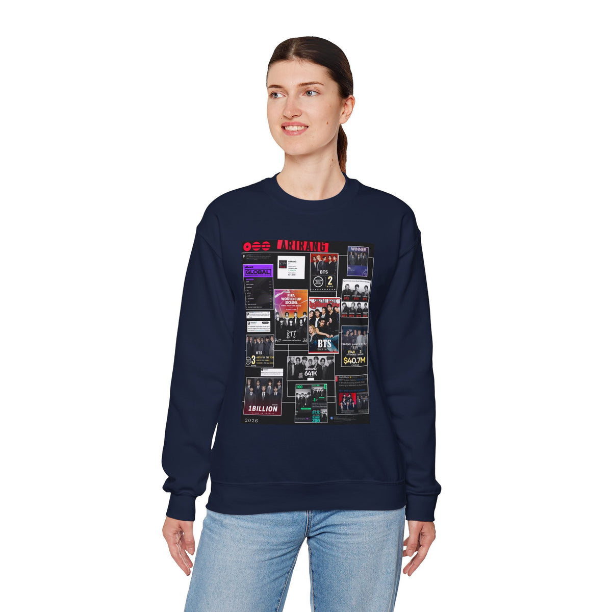 Collage Graphic Sweatshirt — BTS Moments Photo Montage Crewneck