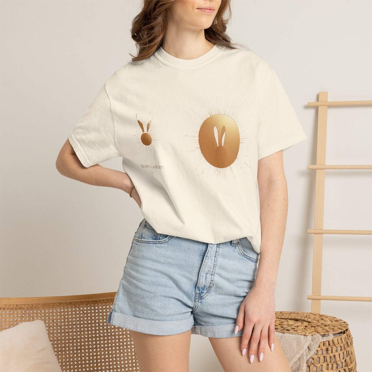 JK Gold Bunny Minimalist T-Shirt