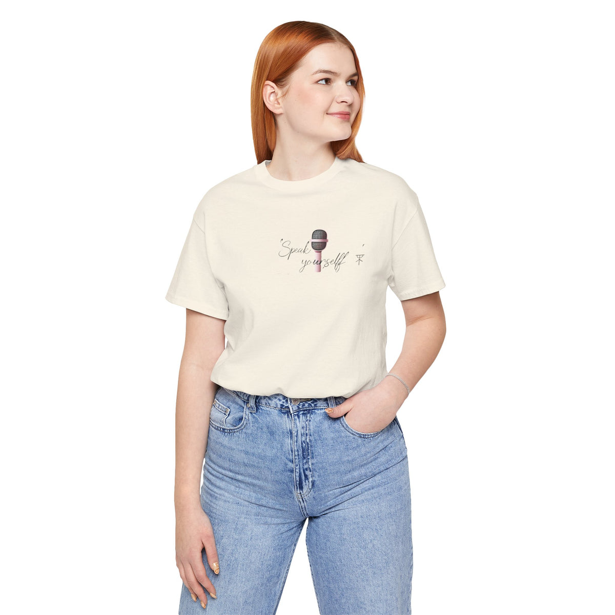 Microphone Graphic Tee — "Speak Your Truth" Short Sleeve T-Shirt