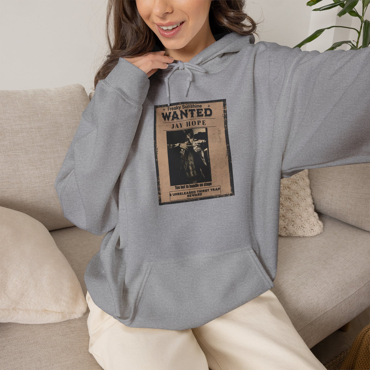 Wanted Poster Hoodie - Vintage 'WANTED: Jay Hope' Graphic Sweatshirt