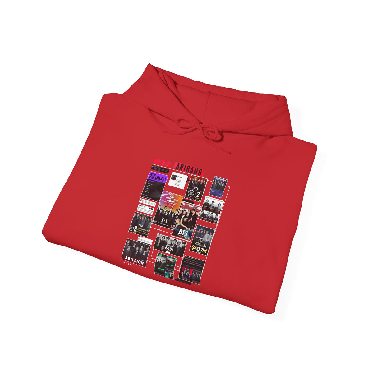 BTS Collage Hoodie — Retro Music Posters Graphic Sweatshirt