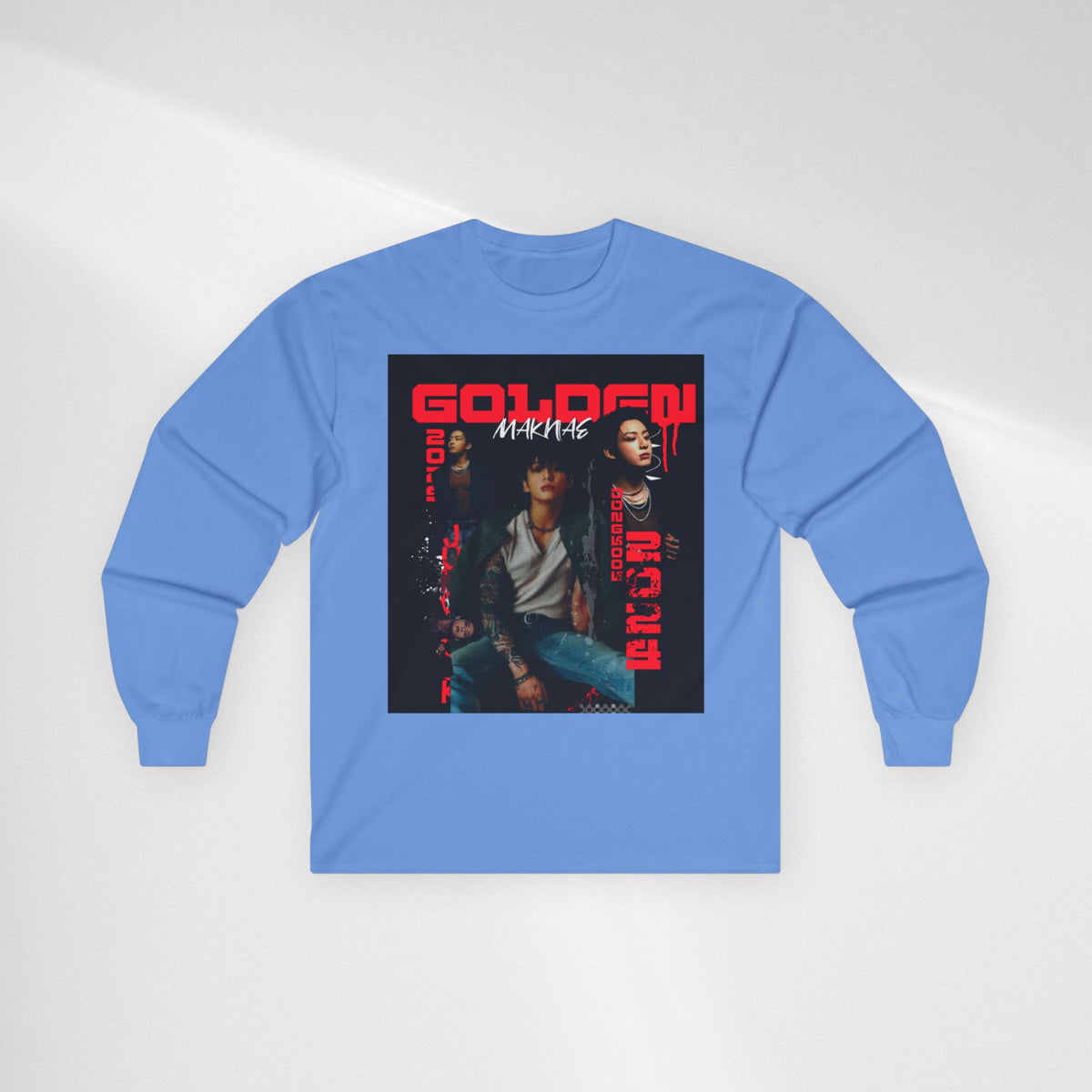 JK Golden Era Long Sleeve Tee — Retro Duo Portrait Graphic