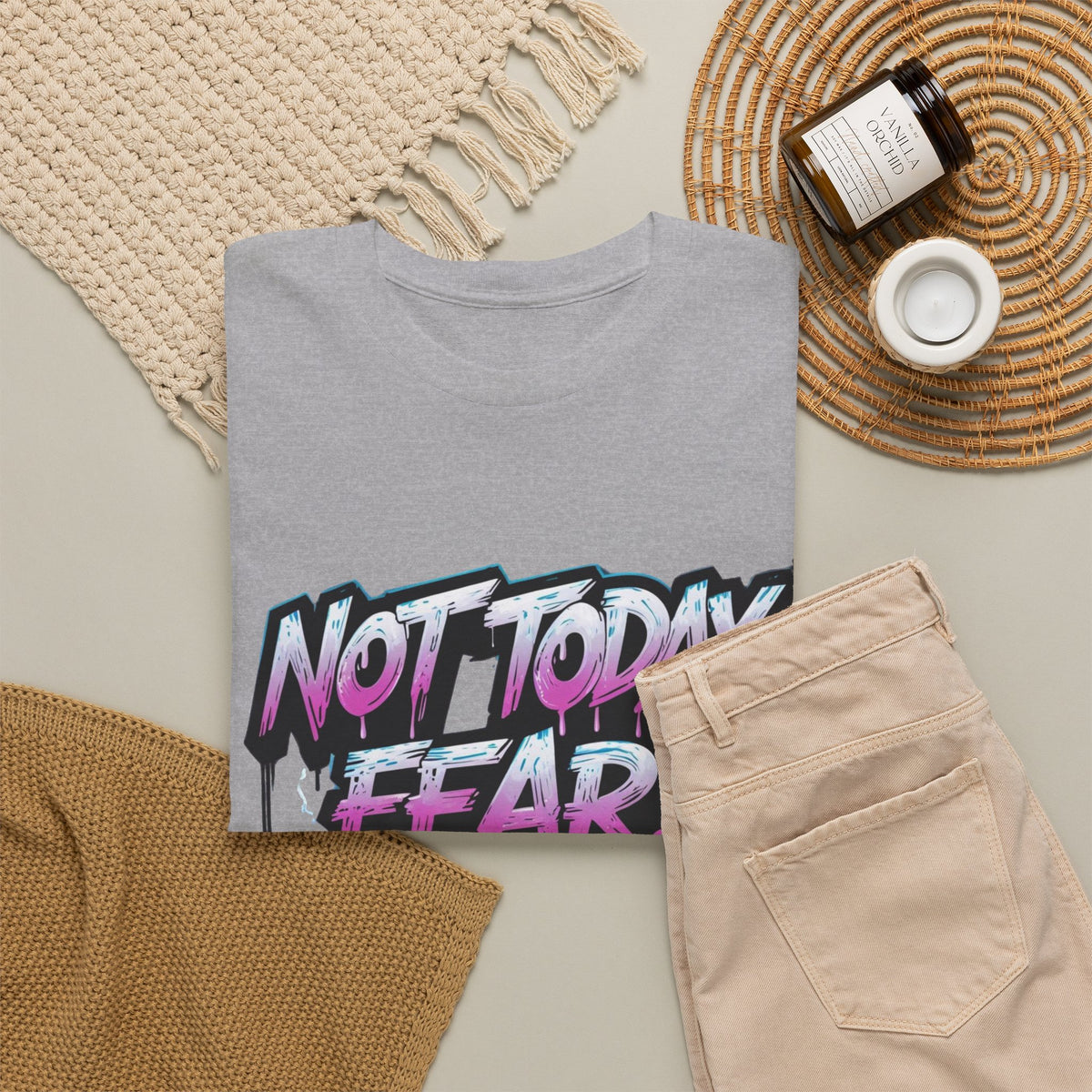 Not Today Fear! Graphic Tee — BTS  Motivational Streetwear