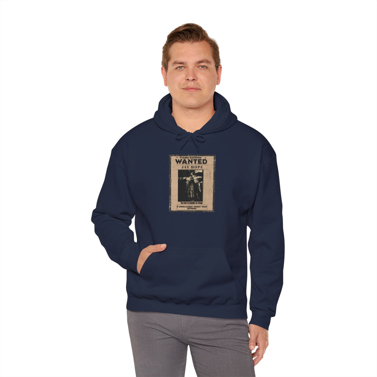 Wanted Poster Hoodie - Vintage 'WANTED: Jay Hope' Graphic Sweatshirt