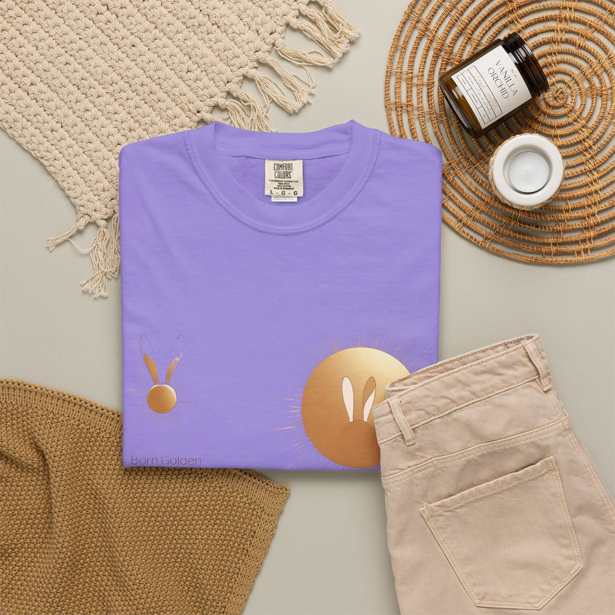 JK Gold Bunny Minimalist T-Shirt