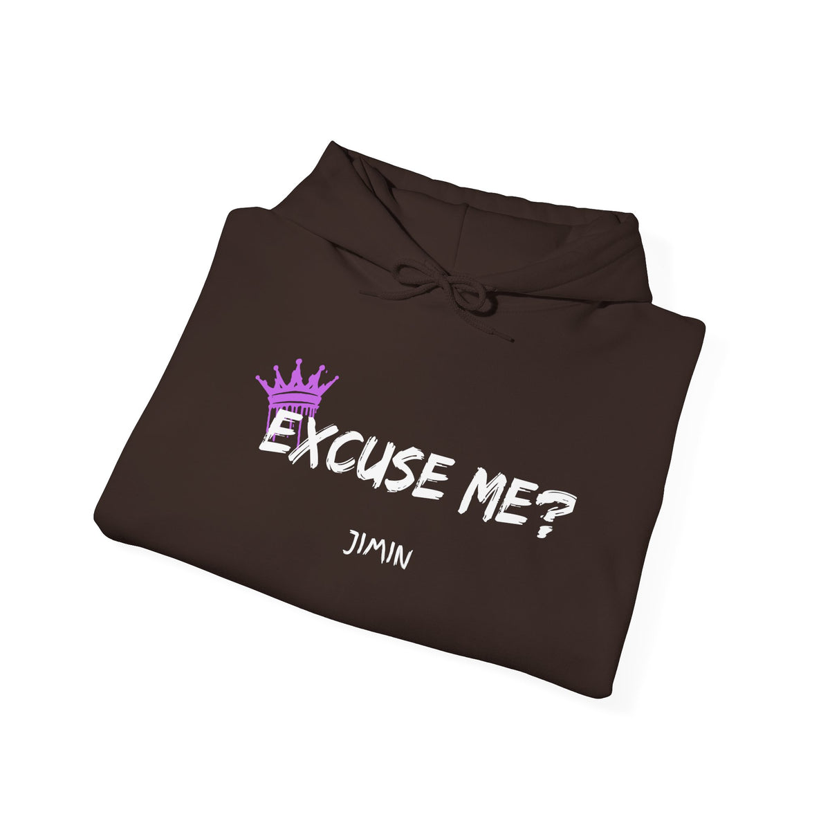 Excuse Me? Jimin Hoodie - K-Pop Fan Pullover with Crown Graphic