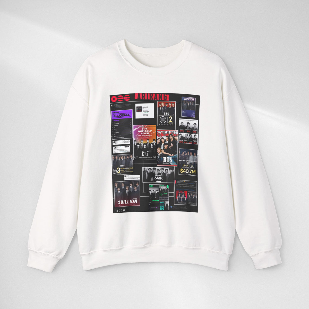 Collage Graphic Sweatshirt — BTS Moments Photo Montage Crewneck