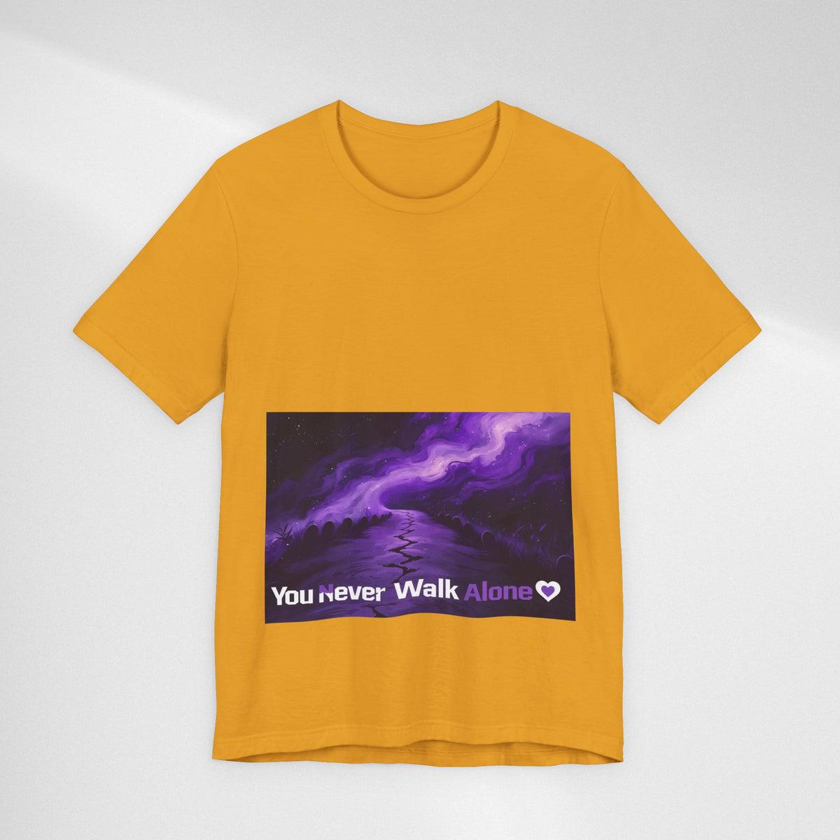 You Never Walk Alone Tee — Purple Nebula Graphic T-Shirt