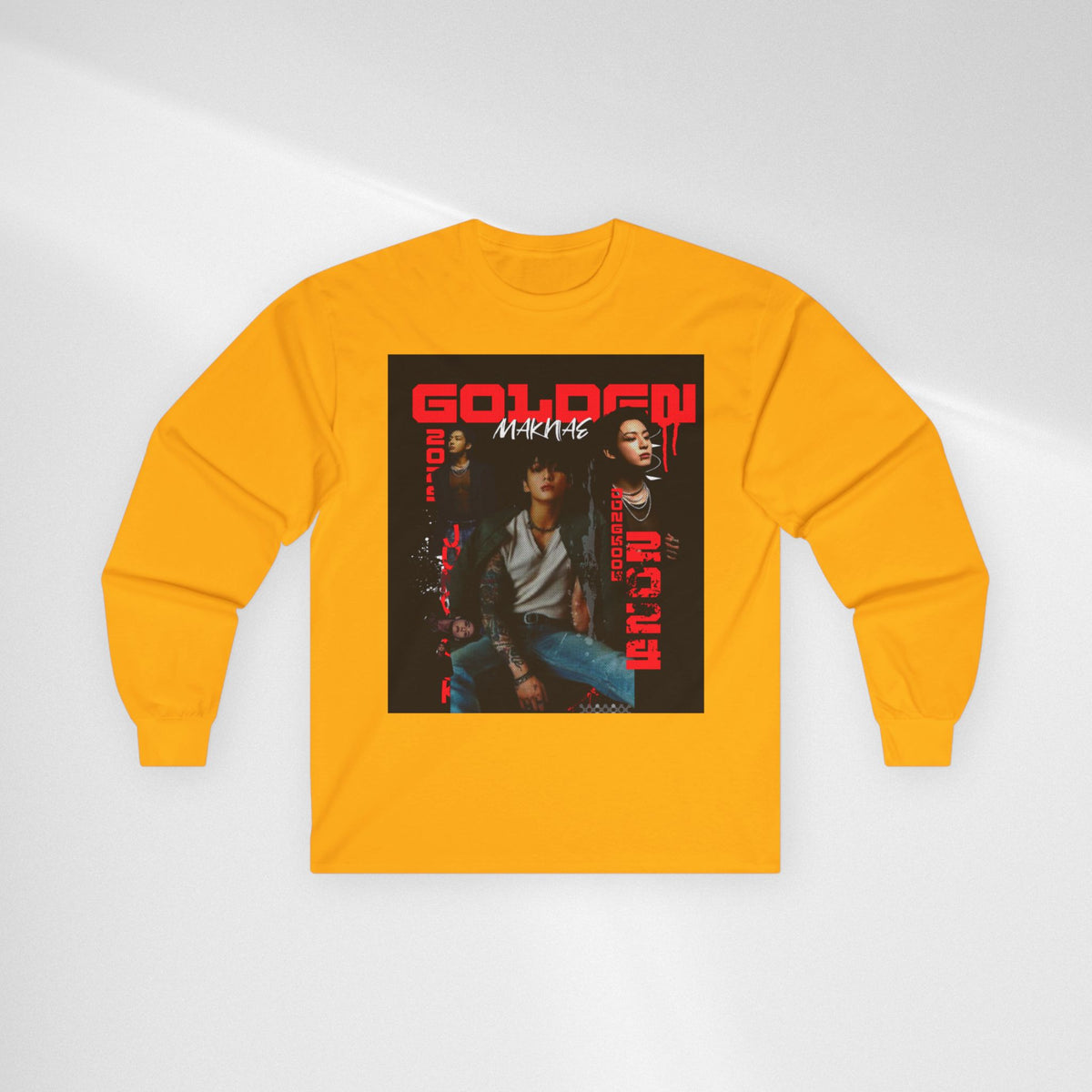 JK Golden Era Long Sleeve Tee — Retro Duo Portrait Graphic