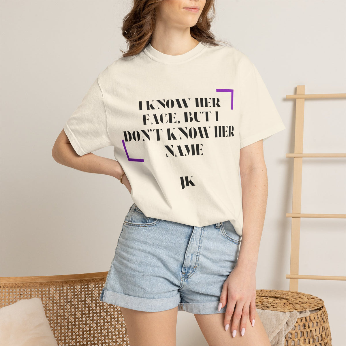 T-Shirt — “I Know Her Face, But I Don’t Know Her Name” Graphic Tee