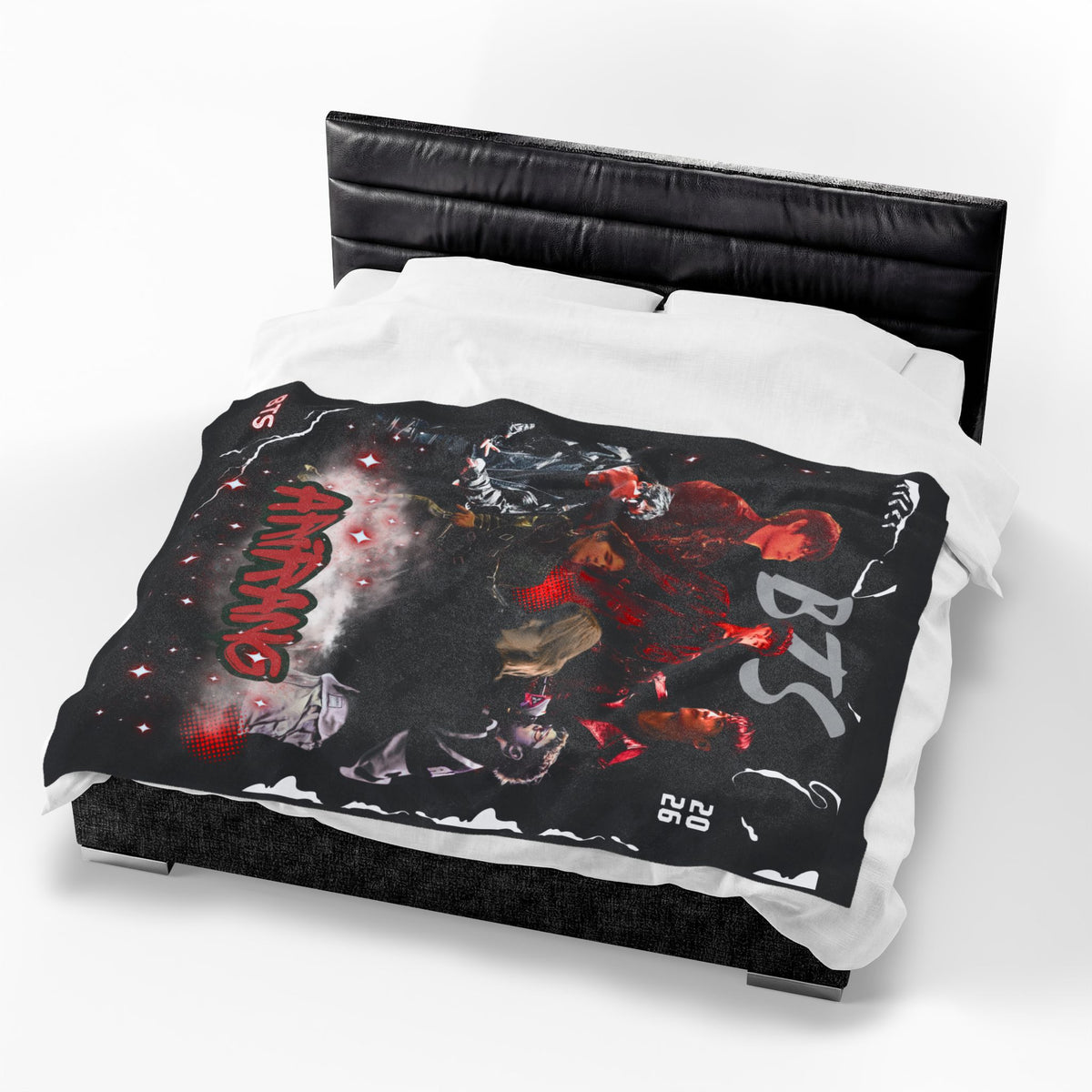 Velveteen Plush Blanket — BTS 'Arirang' Concert Collage Throw