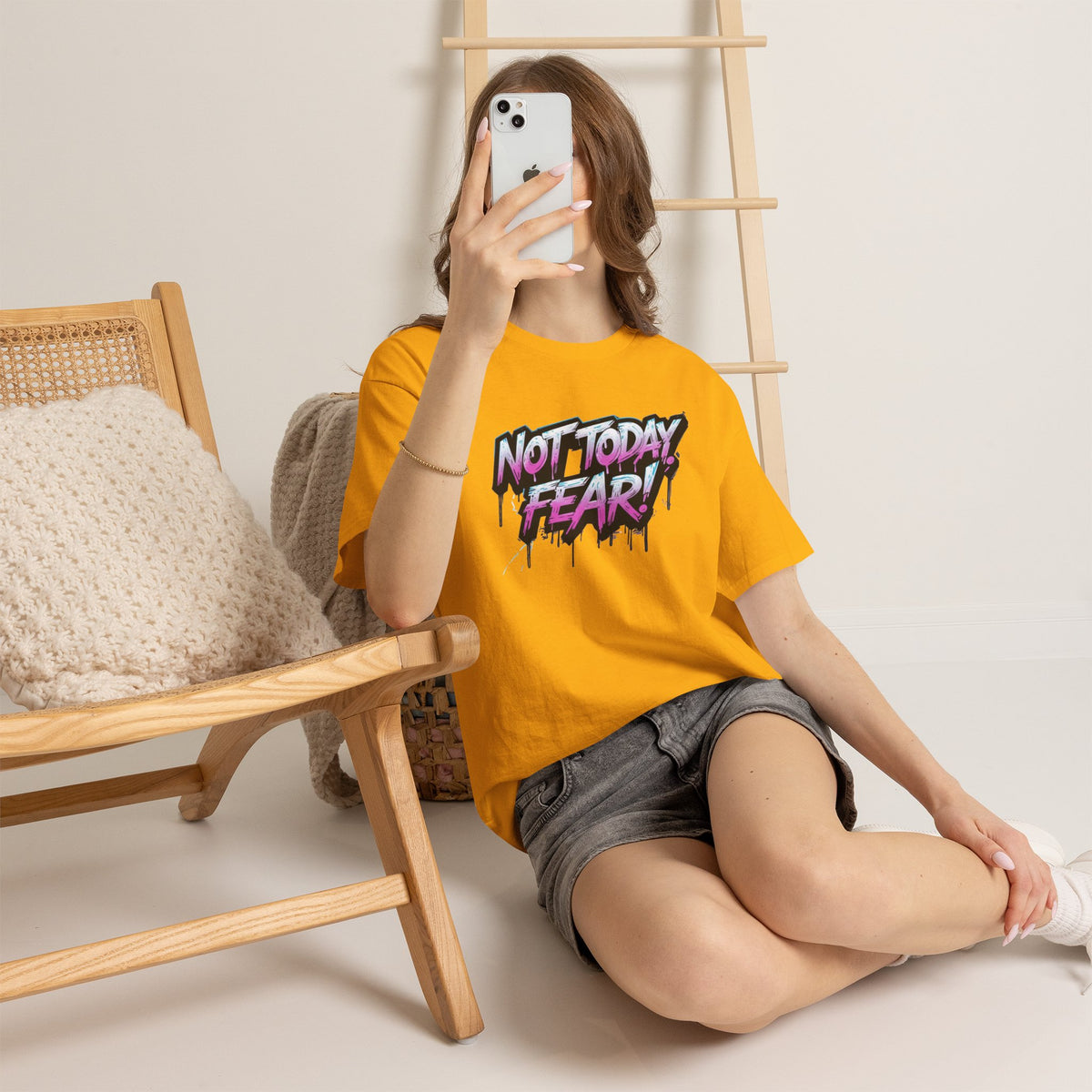 Not Today Fear! Graphic Tee — BTS  Motivational Streetwear