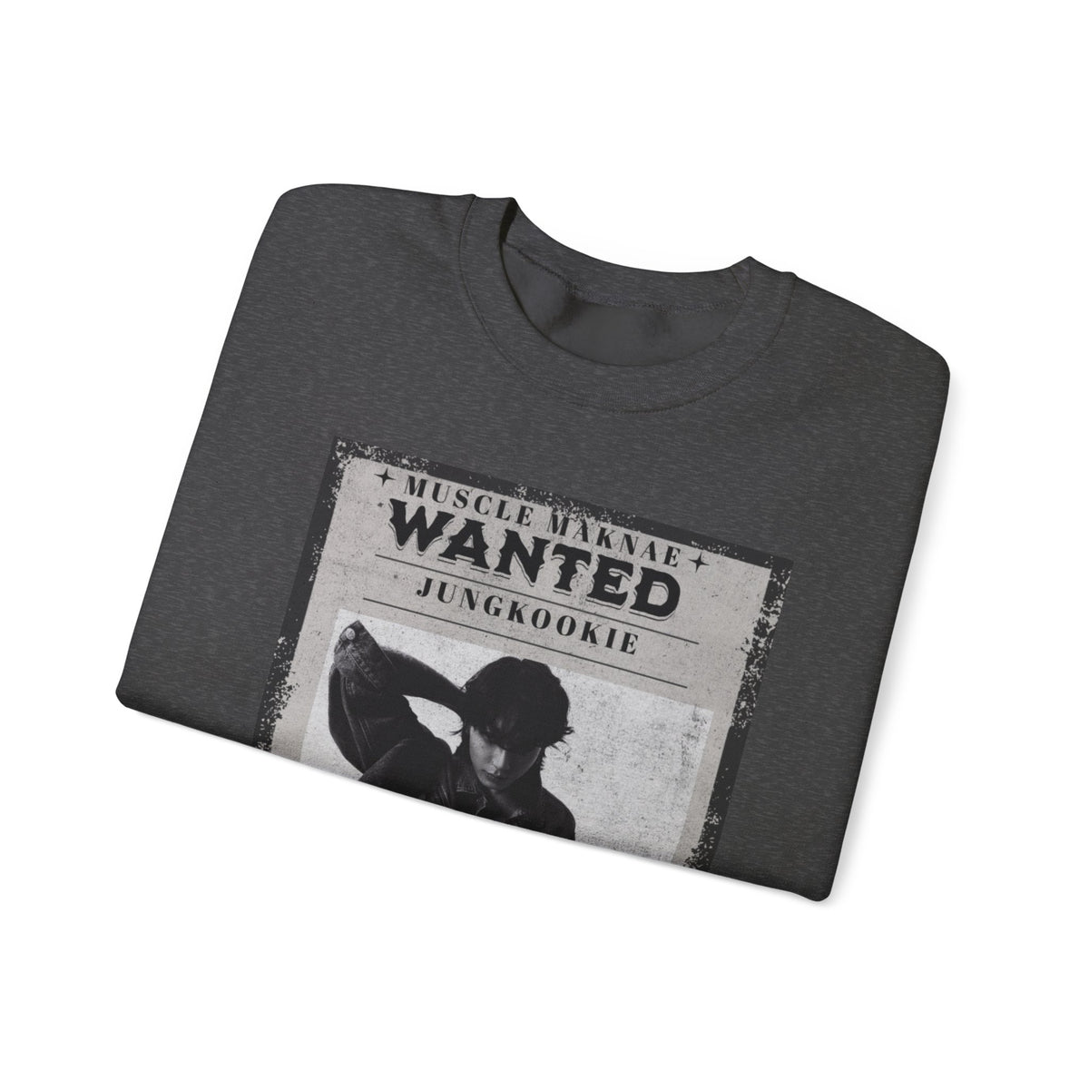 Wanted Poster Crewneck Sweatshirt — Vintage 'Wanted' Graphic Pullover