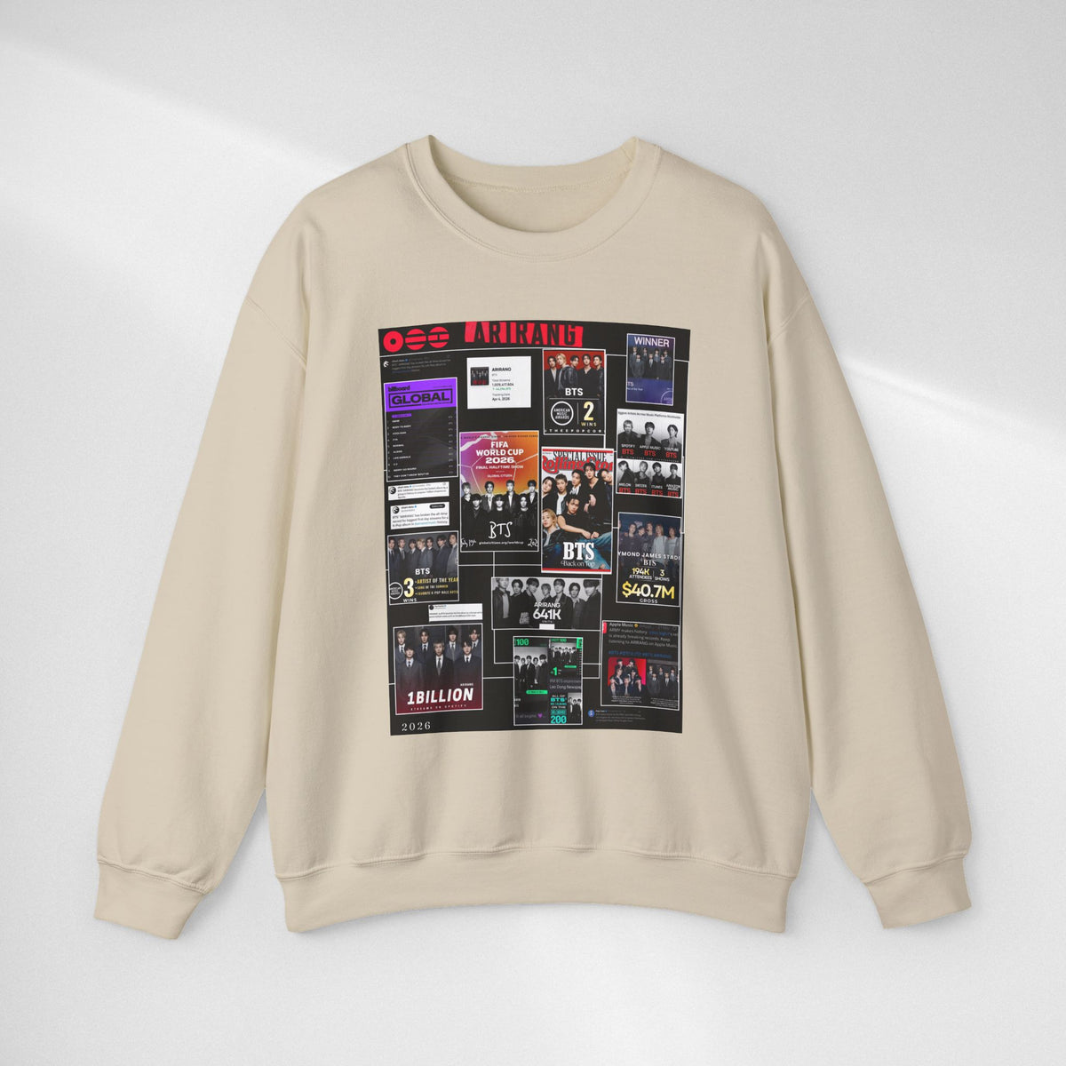 Collage Graphic Sweatshirt — BTS Moments Photo Montage Crewneck