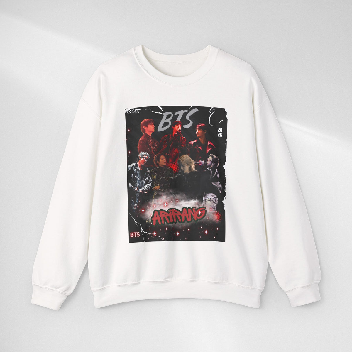 K-Pop Graphic Crewneck Sweatshirt — BTS Aesthetic Fan Design