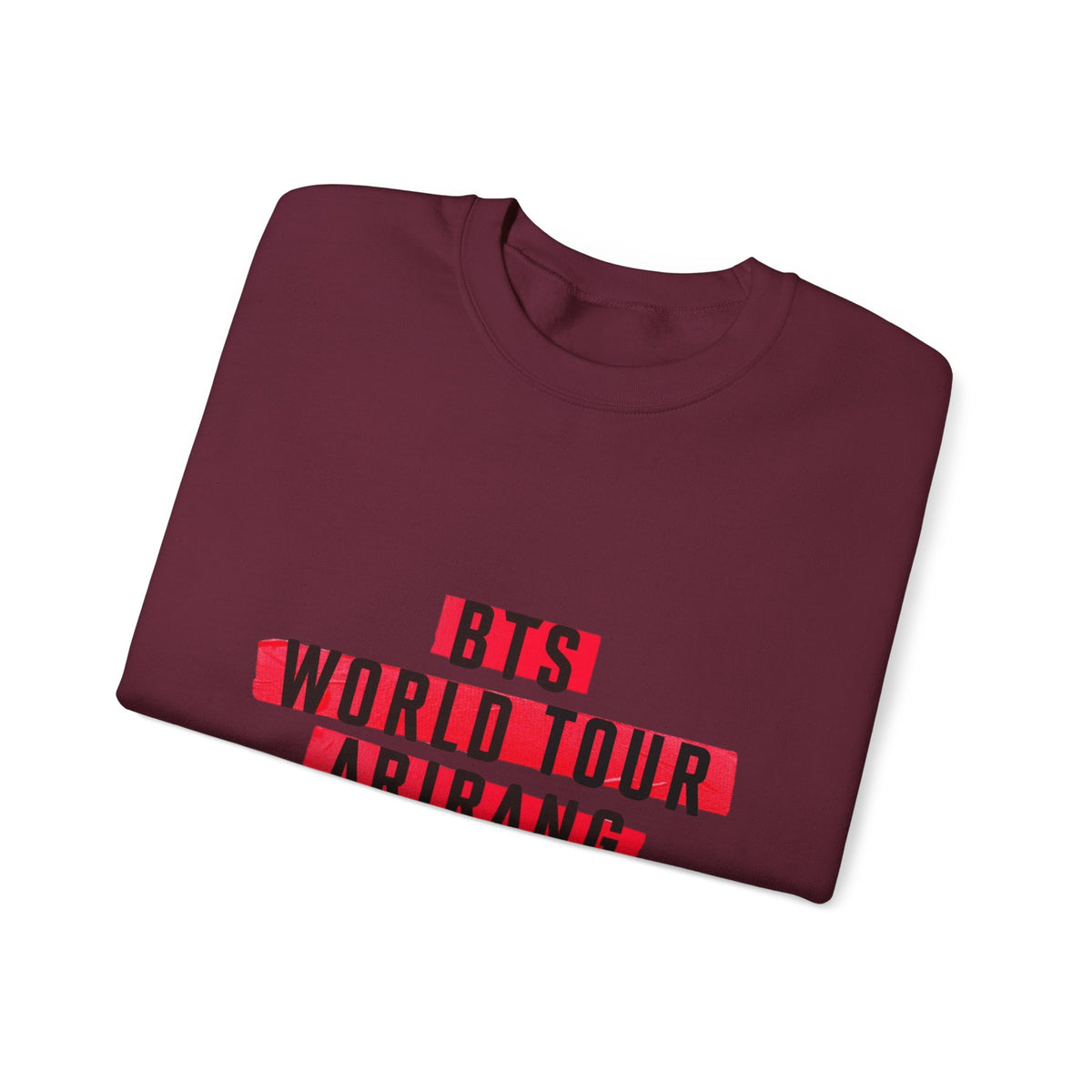 BTS ARMY Crewneck Sweatshirt — “BTS World Tour Arirang” Front & “Army Forever Bangtan Forever” Back