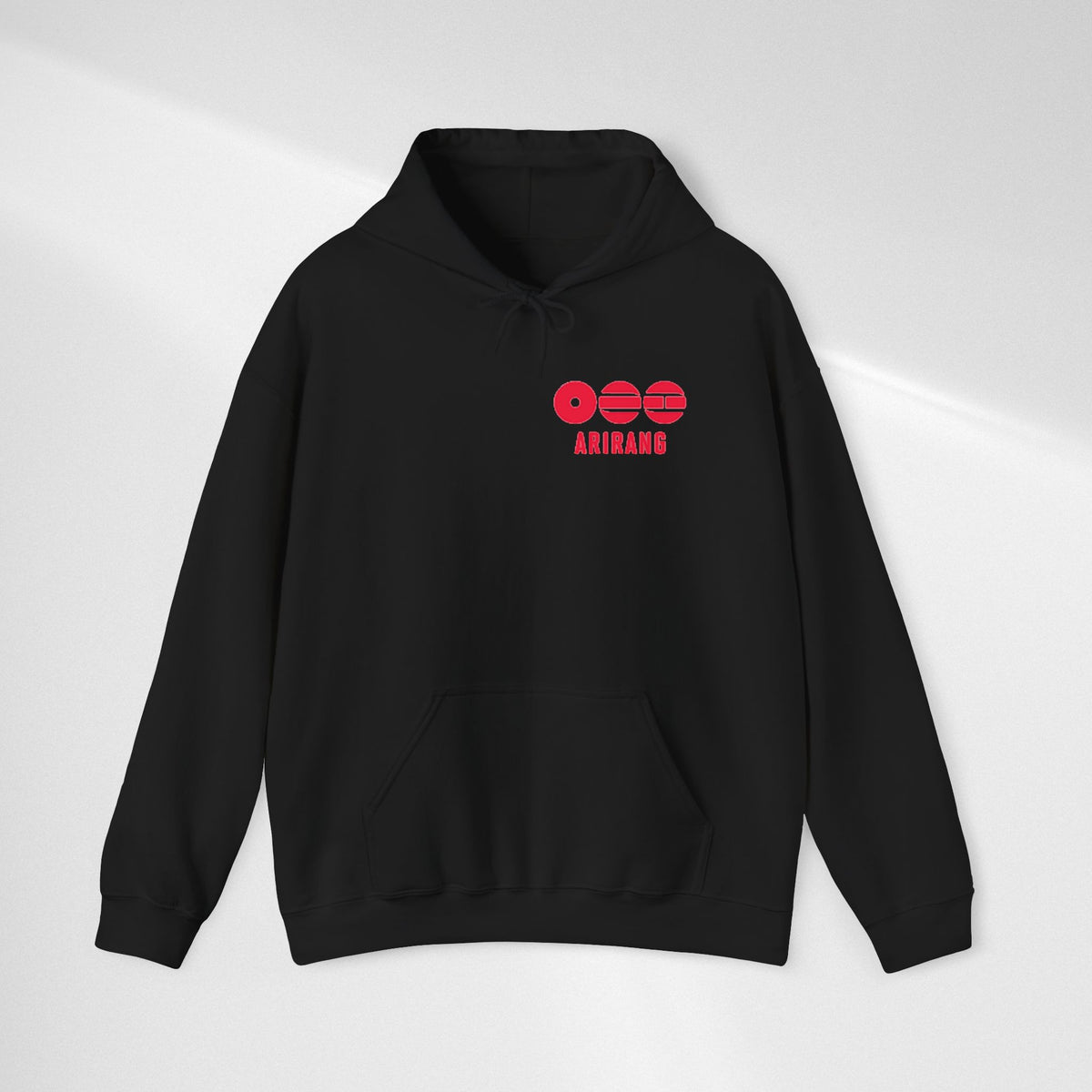 Arirang Logo Hoodie — Minimal BTS Inspired White Pullover