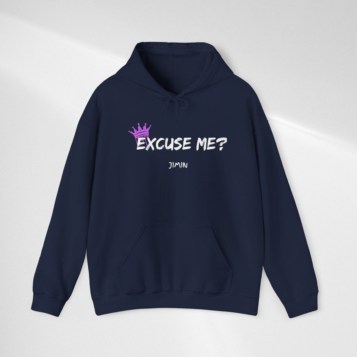 Excuse Me? Jimin Hoodie - K-Pop Fan Pullover with Crown Graphic