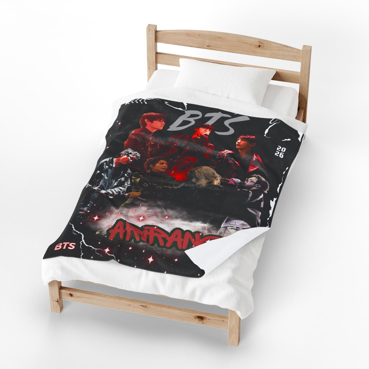 Velveteen Plush Blanket — BTS 'Arirang' Concert Collage Throw
