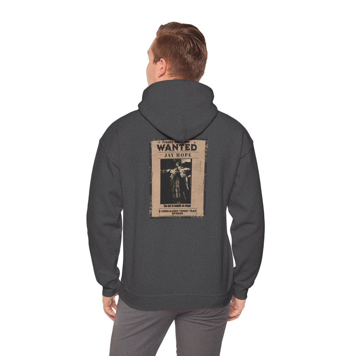 Wanted Poster Hoodie - Vintage 'WANTED: Jay Hope' Graphic Sweatshirt