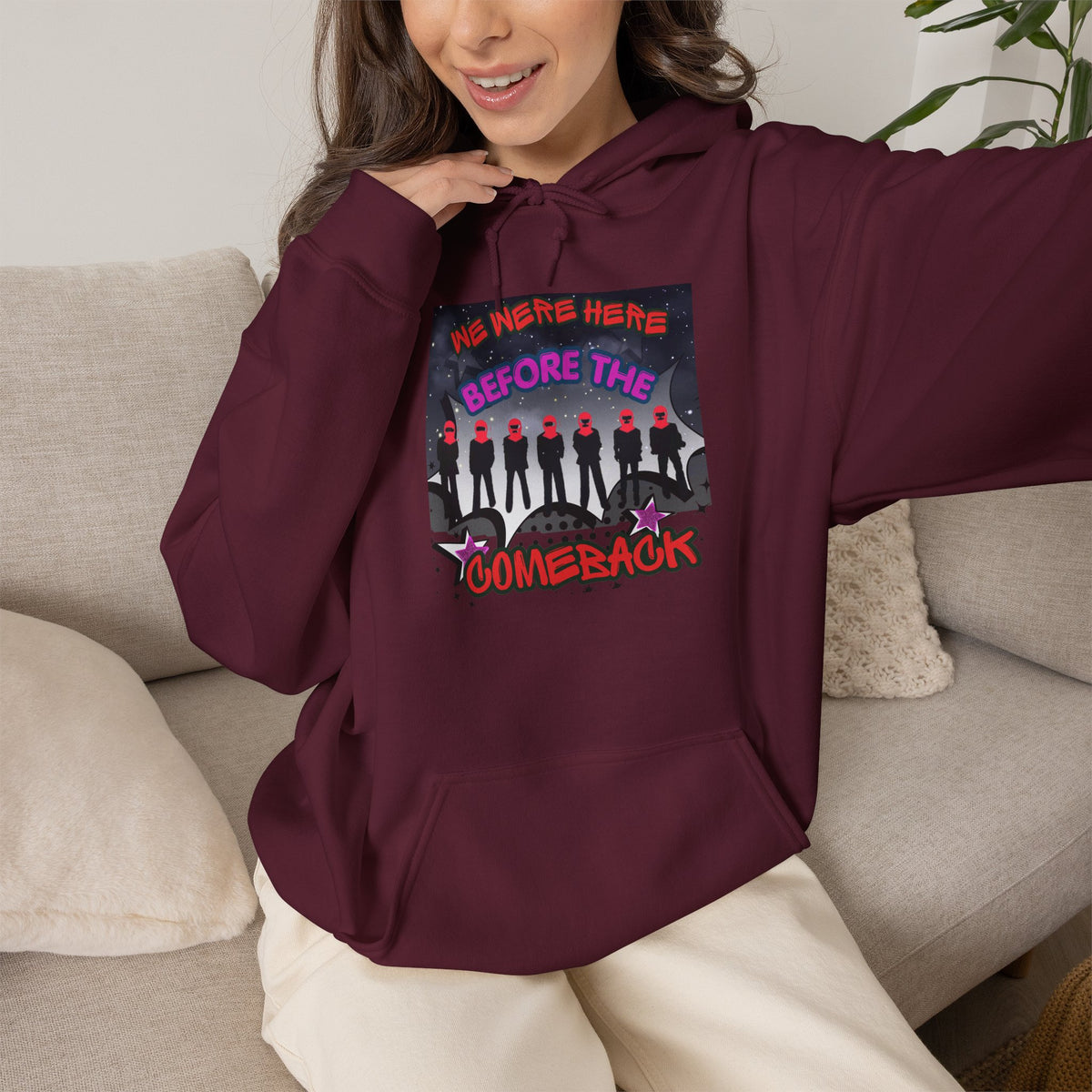 Hoodie — BTS  The Comeback" Retro Space Silhouette Hoodie