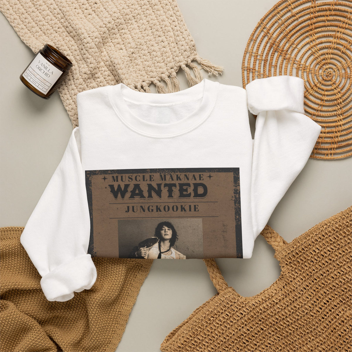 Wanted “Jungkook” Poster Crewneck Sweatshirt