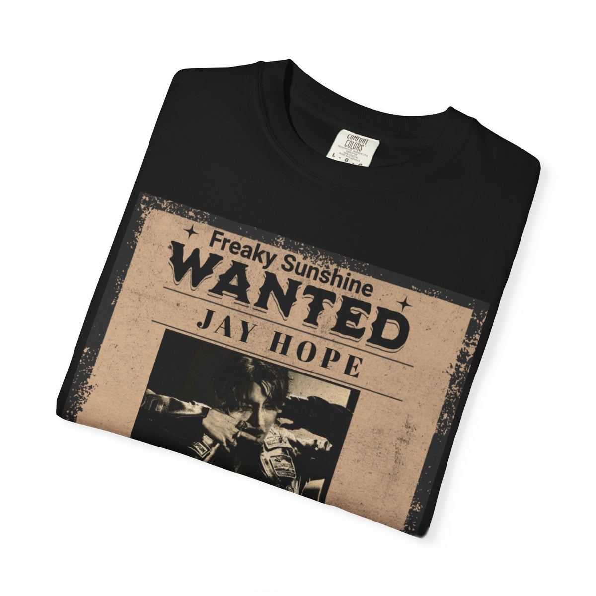 Wanted Poster Graphic T-Shirt — "Freaky Sunshine: Jay Hope" Vintage Style