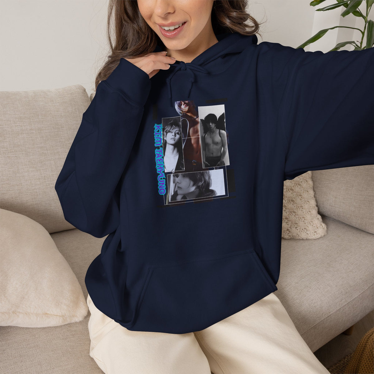 Graphic Hoodie — Photo Collage Streetwear "KIM TAEHYUNG"