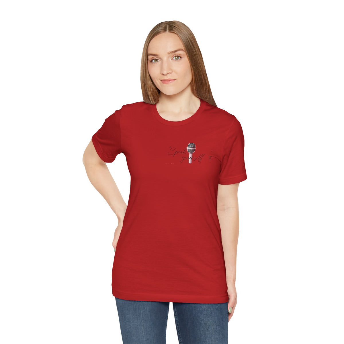 Microphone Graphic Tee — "Speak Your Truth" Short Sleeve T-Shirt