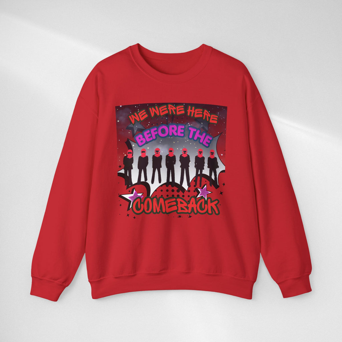 Crewneck Sweatshirt — BTS  the Comeback” Retro Pop Graphic