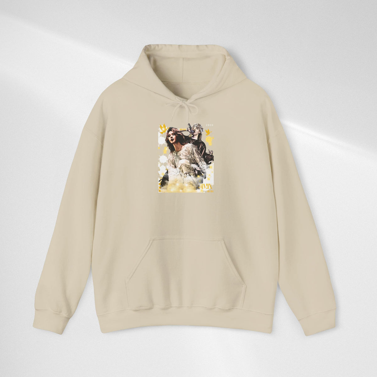 Jimin 95 Hoodie — K-Pop Fan Pullover with Photo Collage Front & Graphic Back