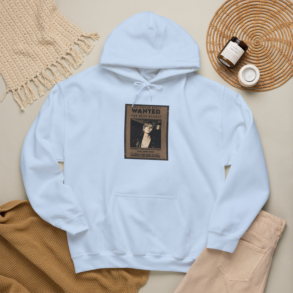 Vintage 'WANTED' Poster Hoodie — Retro V Design