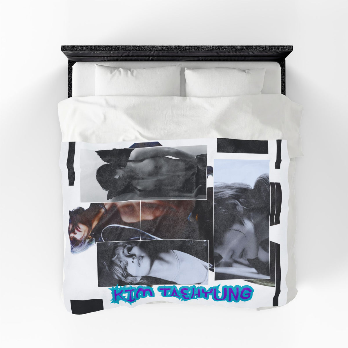 Velveteen Plush Blanket – KIM TAEHYUNG Photo Collage Soft Throw