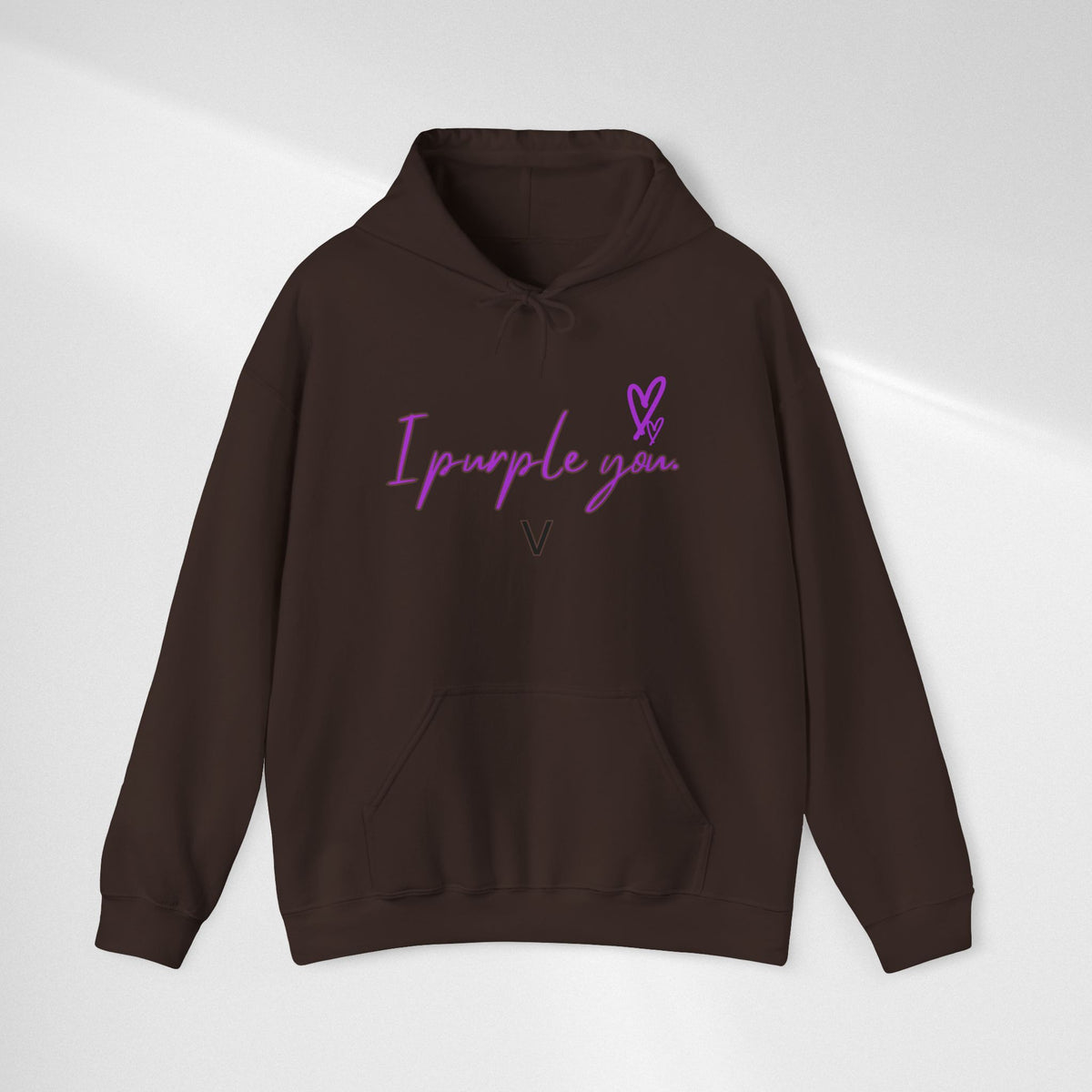 I Purple You Hoodie — K-Pop BTS Inspired Heart Script Sweatshirt