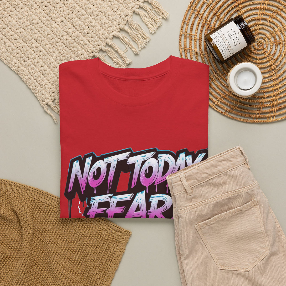 Not Today Fear! Graphic Tee — BTS  Motivational Streetwear