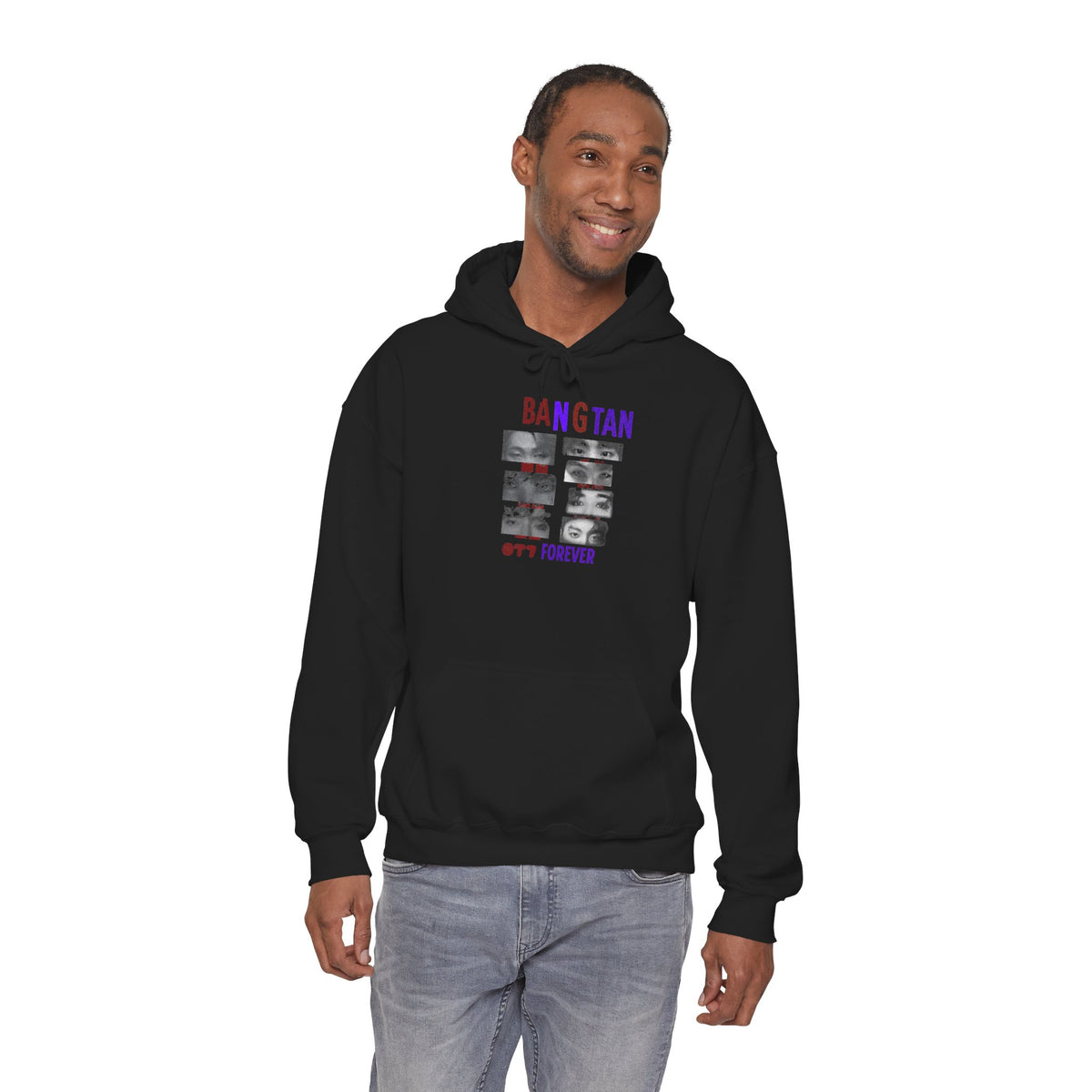 Bangtan Photocollage Hoodie — BTS Eyes Forever Fan Sweatshirt