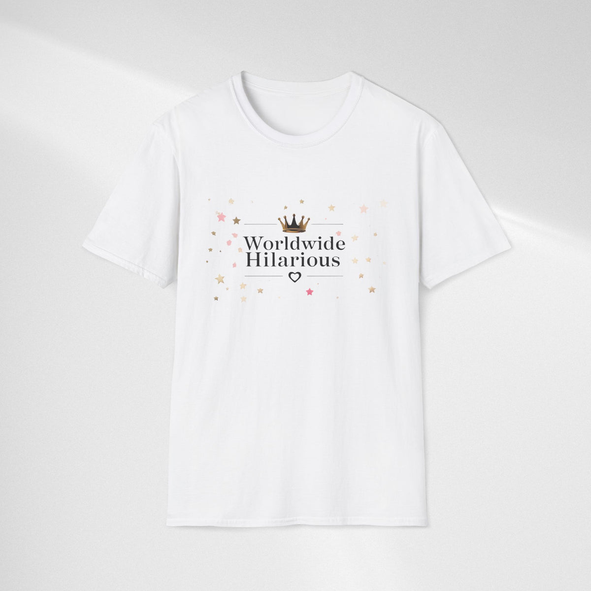 Worldwide Hilarious T-Shirt — Cute Crown & Star Graphic