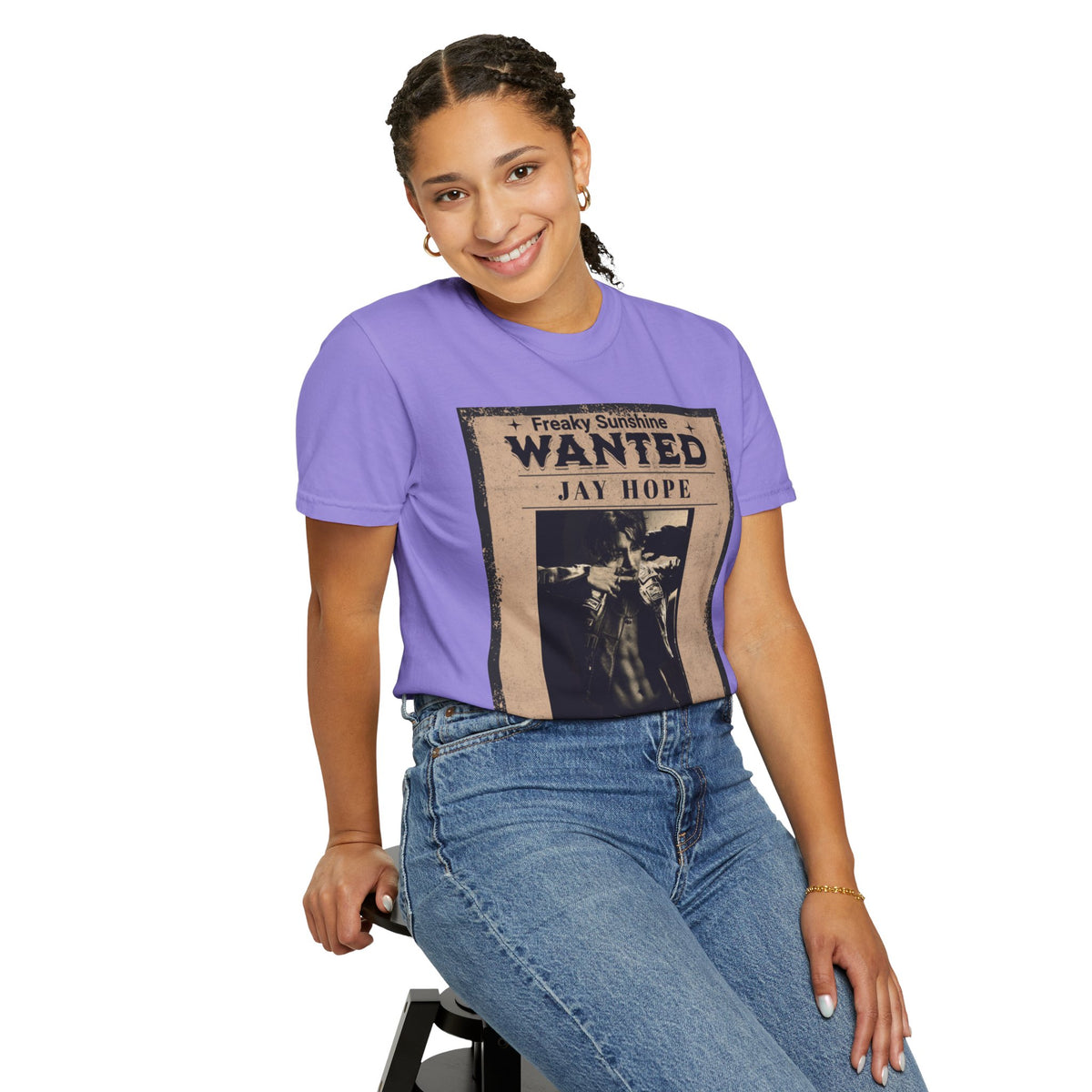 Wanted Poster Graphic T-Shirt — "Freaky Sunshine: Jay Hope" Vintage Style