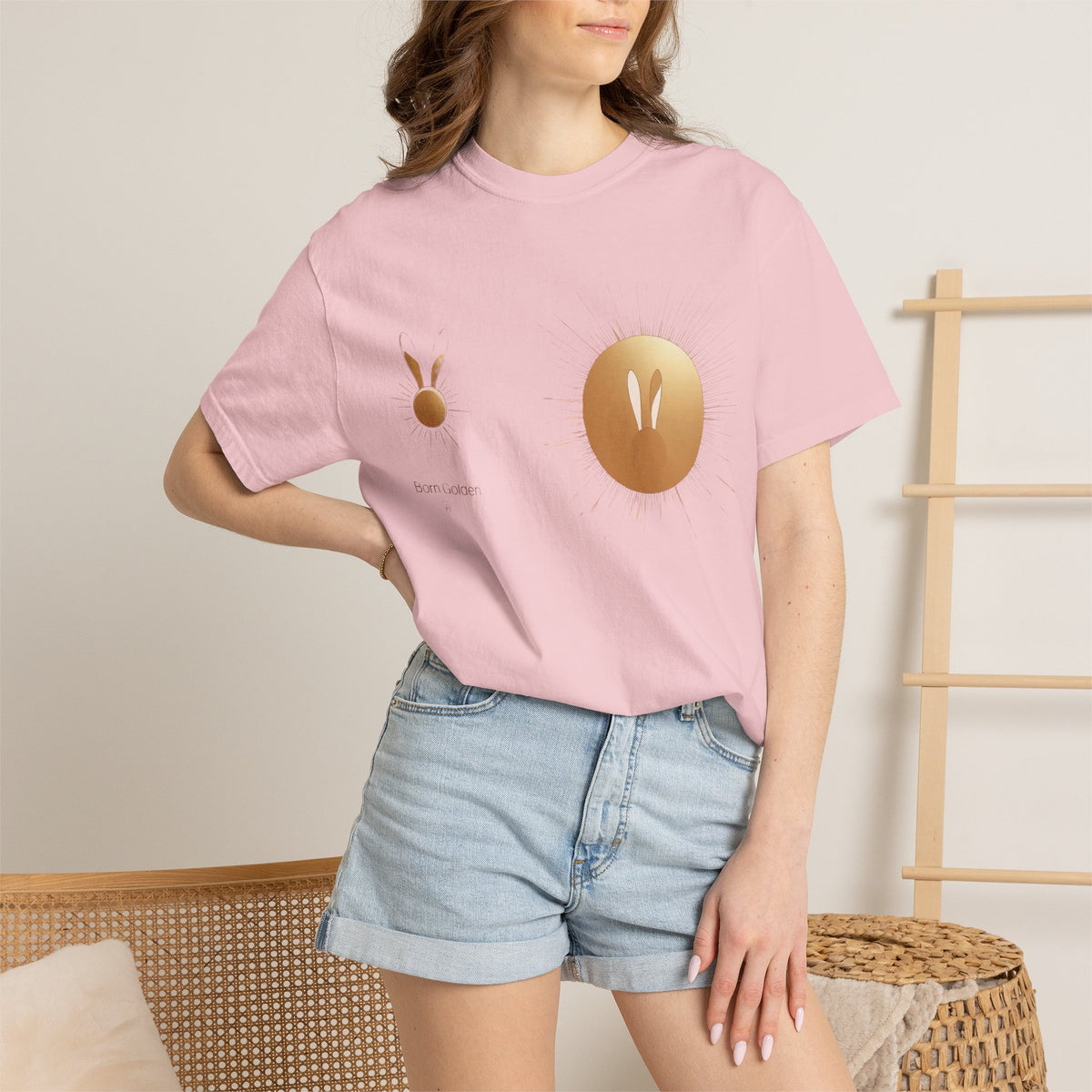 JK Gold Bunny Minimalist T-Shirt