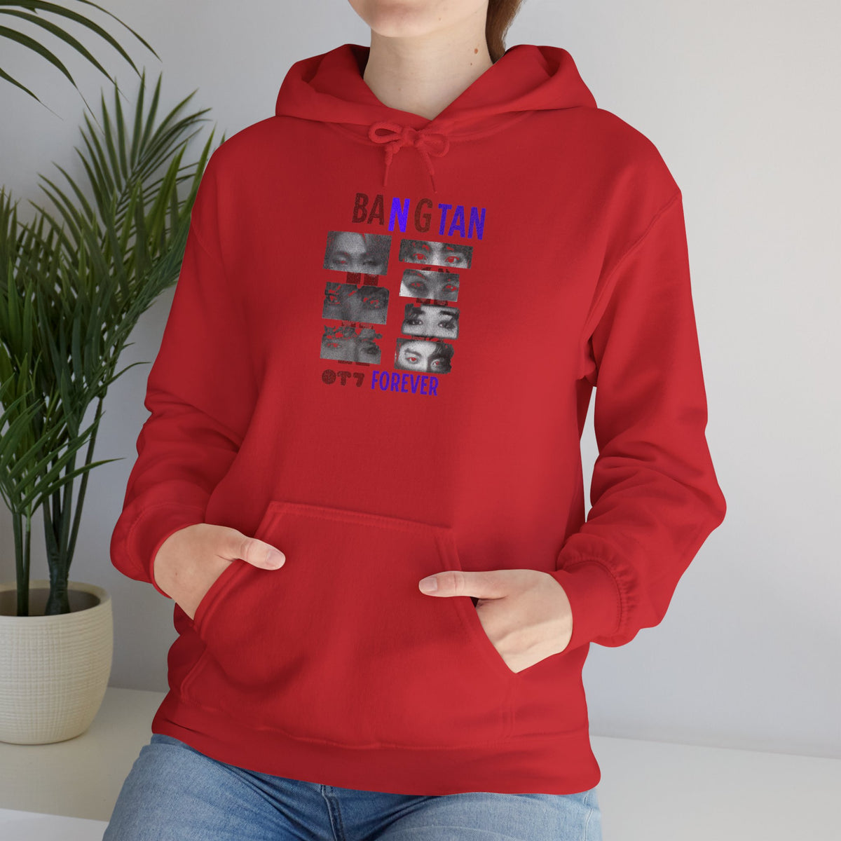 Bangtan Photocollage Hoodie — BTS Eyes Forever Fan Sweatshirt