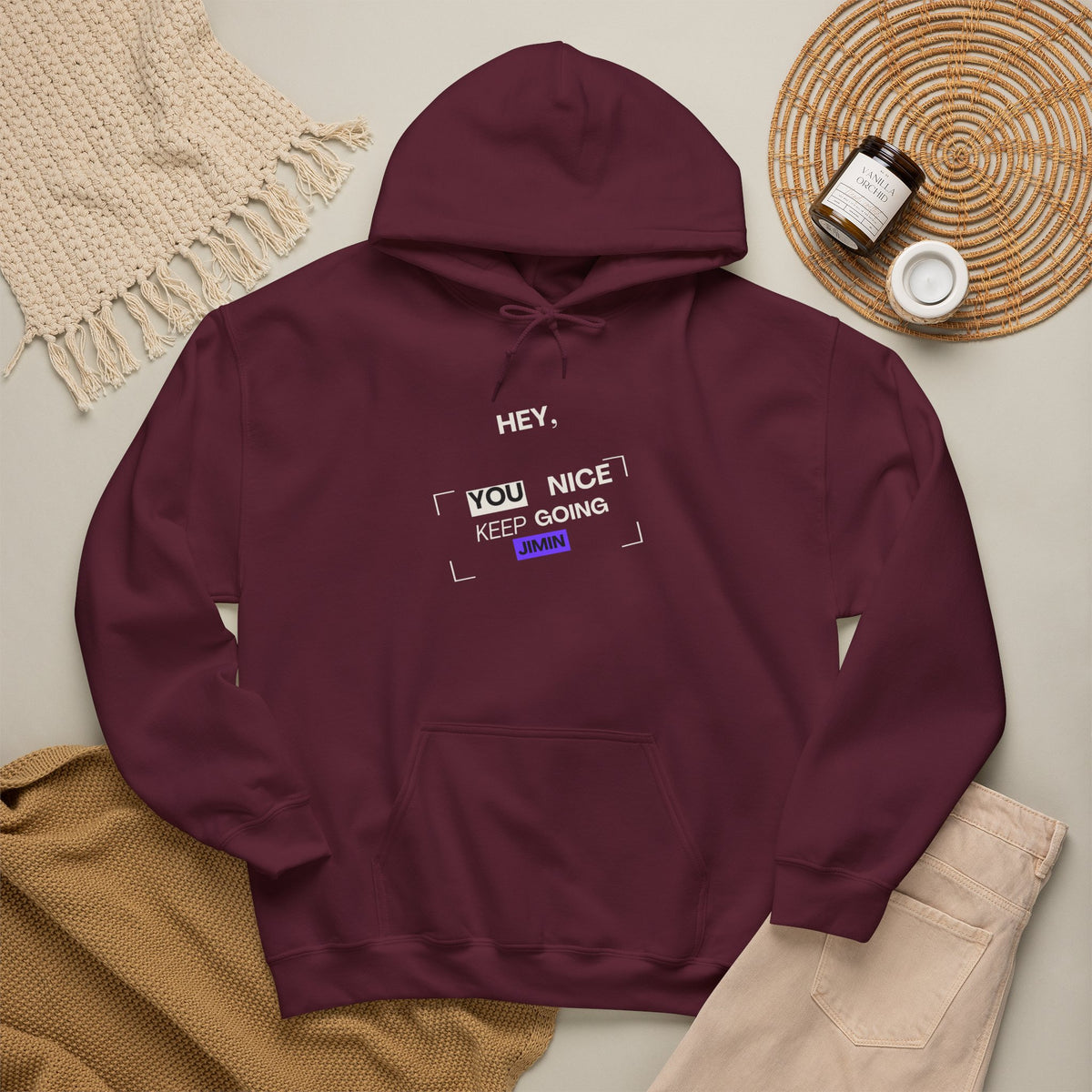 Hey, You Nice — Motivational Graphic Hoodie
