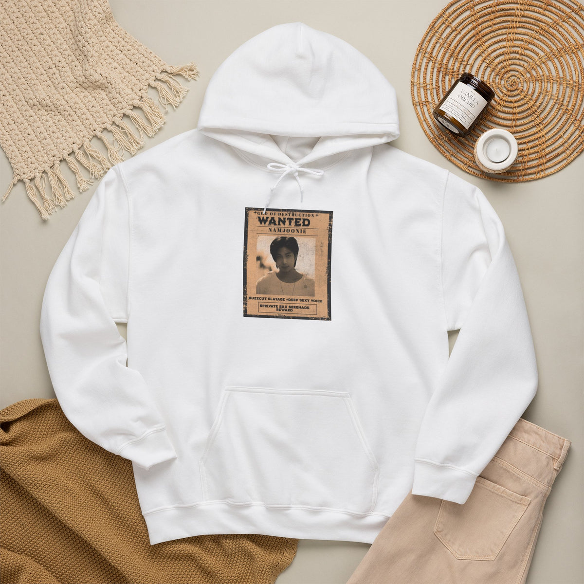Wanted Namjoon Poster Hoodie — Vintage Photograph Graphic Sweatshirt