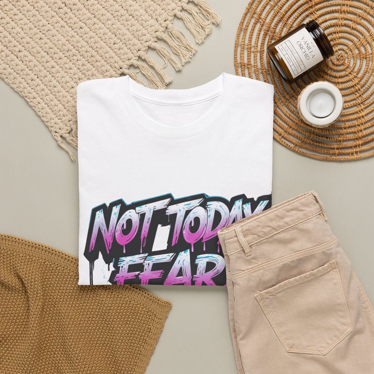 Not Today Fear! Graphic Tee — BTS  Motivational Streetwear