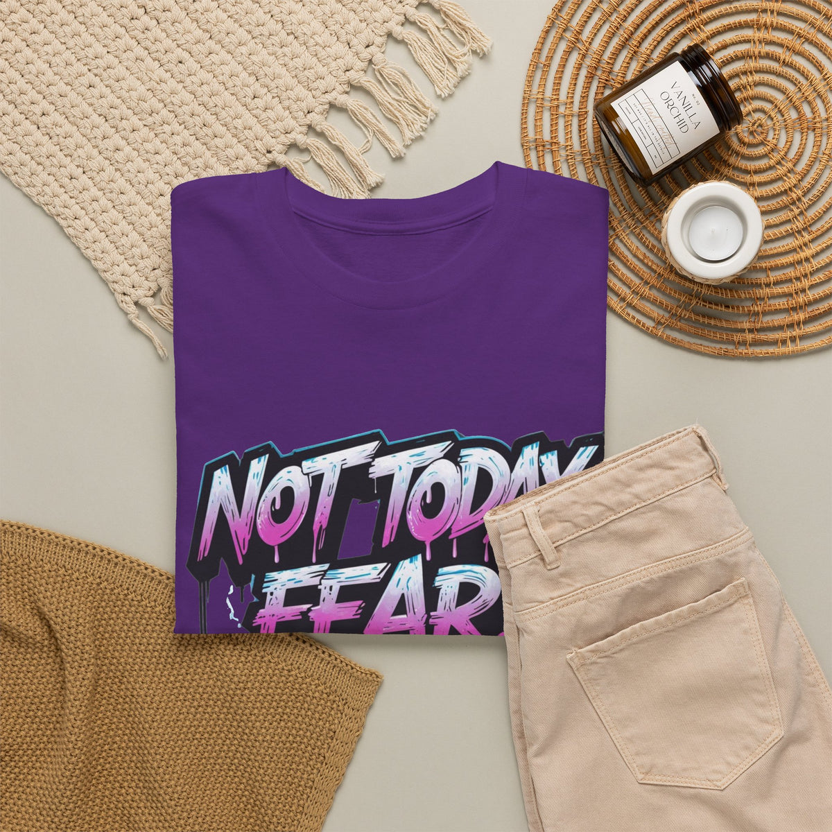 Not Today Fear! Graphic Tee — BTS  Motivational Streetwear