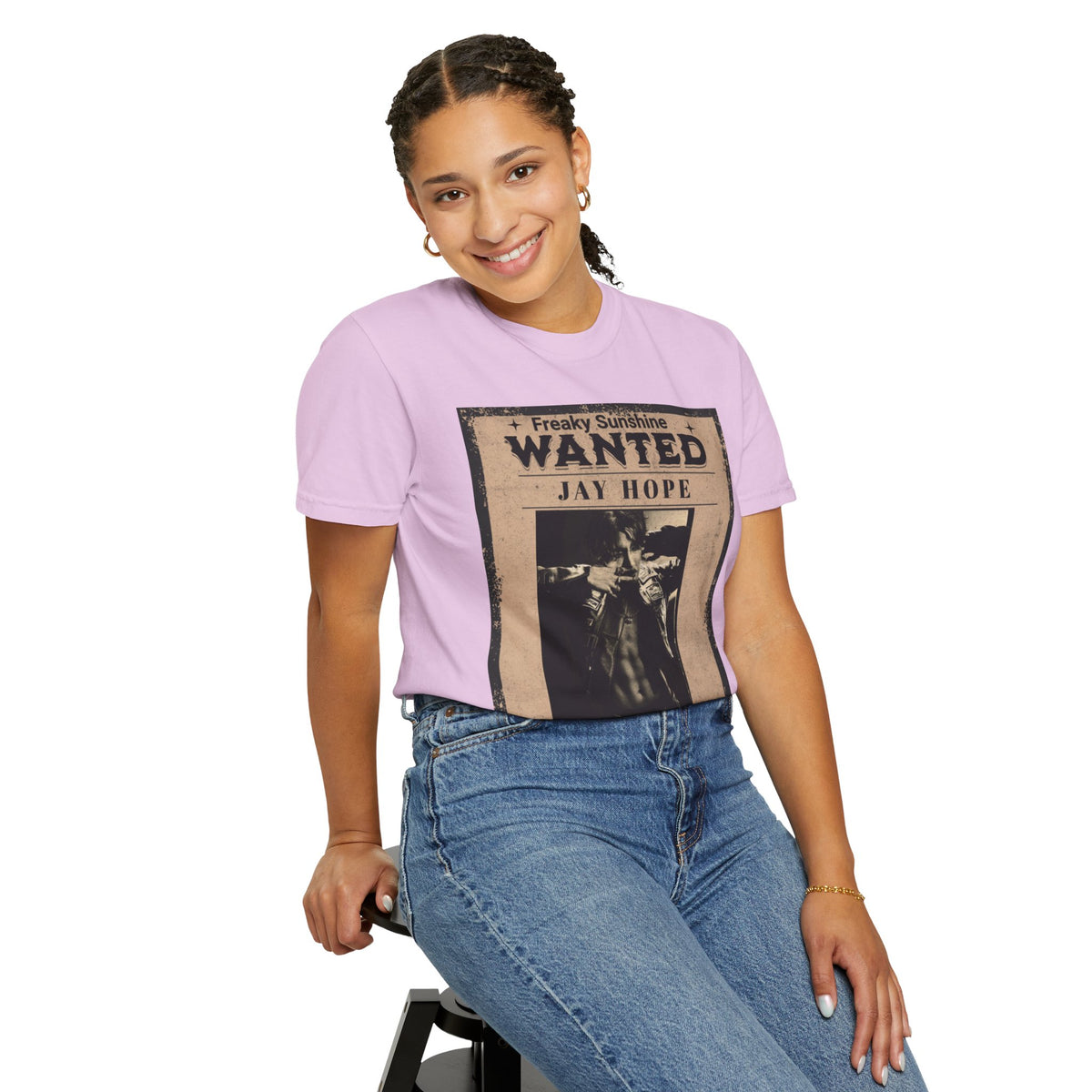 Wanted Poster Graphic T-Shirt — "Freaky Sunshine: Jay Hope" Vintage Style