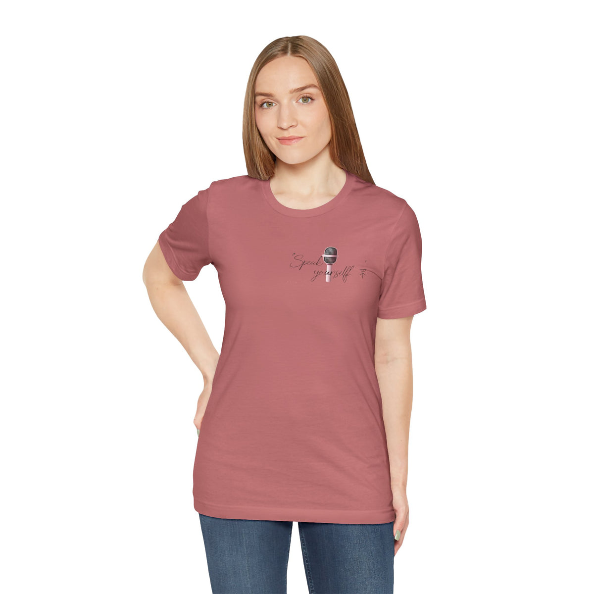 Microphone Graphic Tee — "Speak Your Truth" Short Sleeve T-Shirt